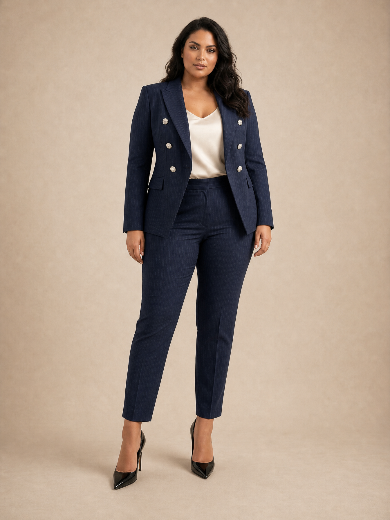 Marta Double-Button Suit Set
