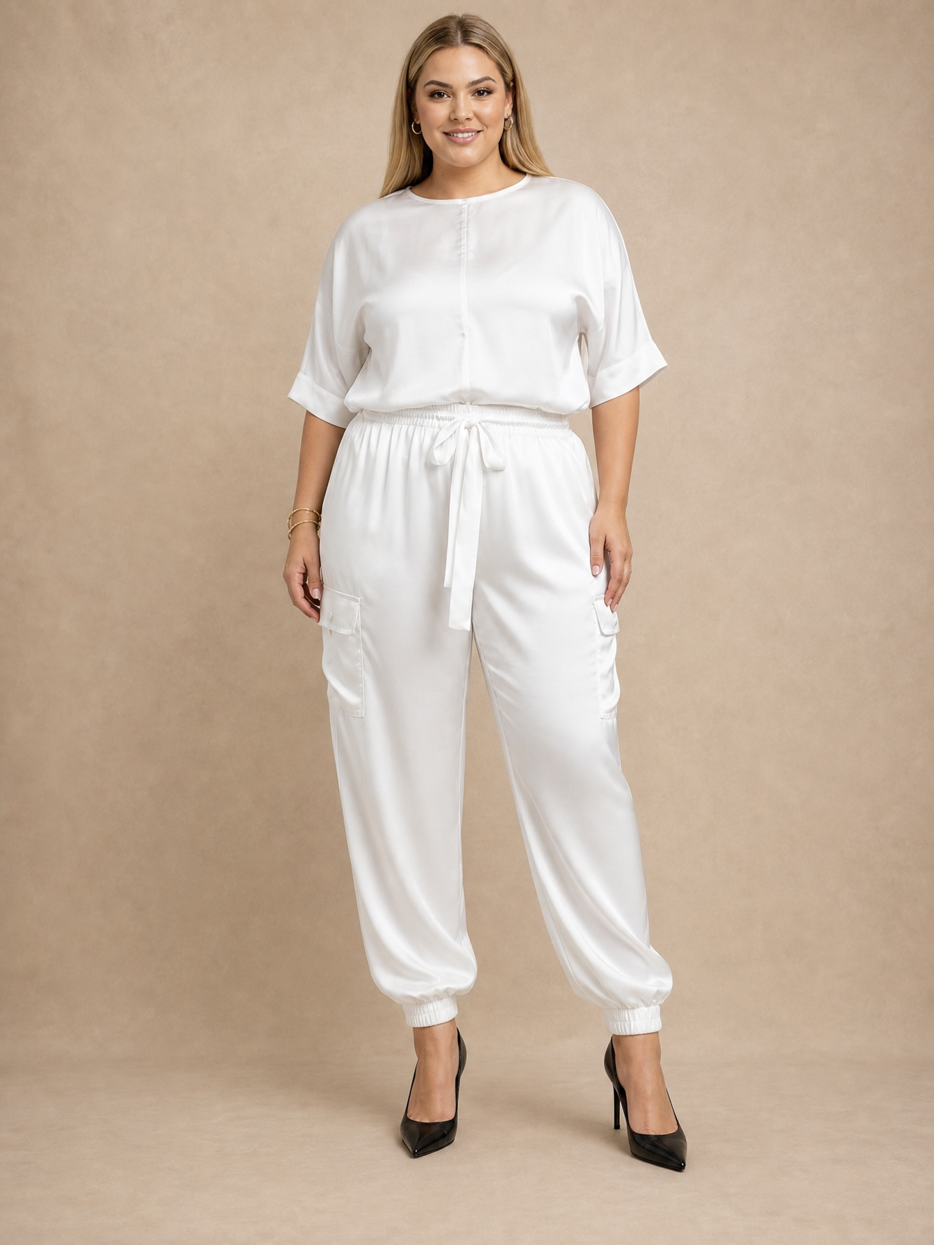 Clara Satin Cargo Set