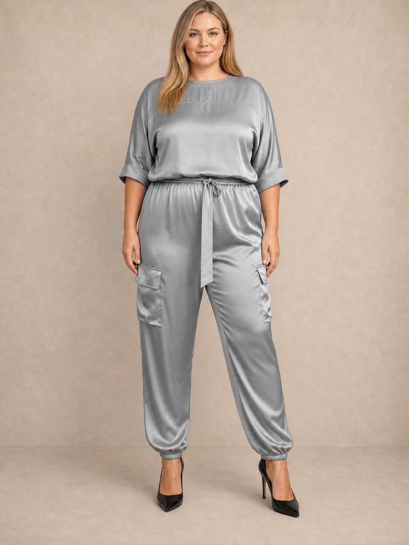 Clara Satin Cargo Set