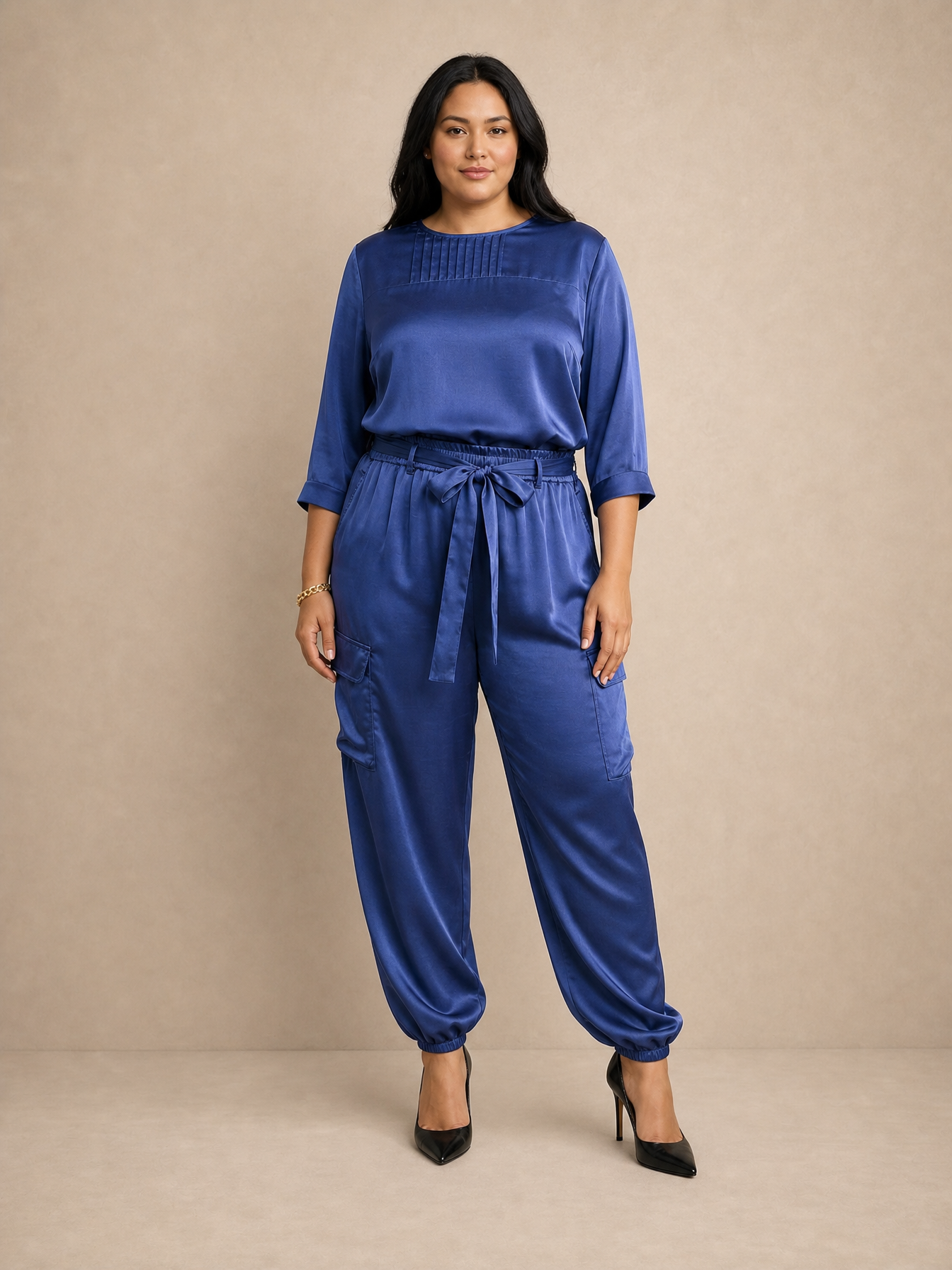 Clara Satin Cargo Set