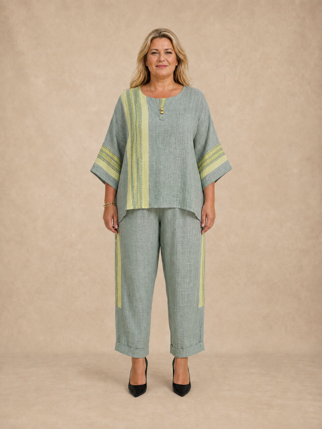 Daisy Boho Striped Set