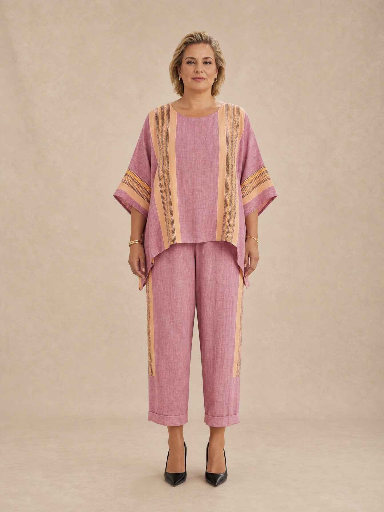 Daisy Boho Striped Set