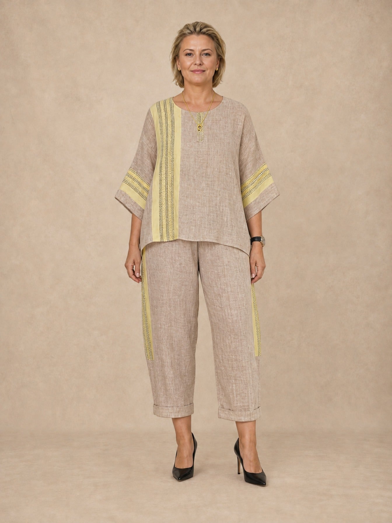 Daisy Boho Striped Set