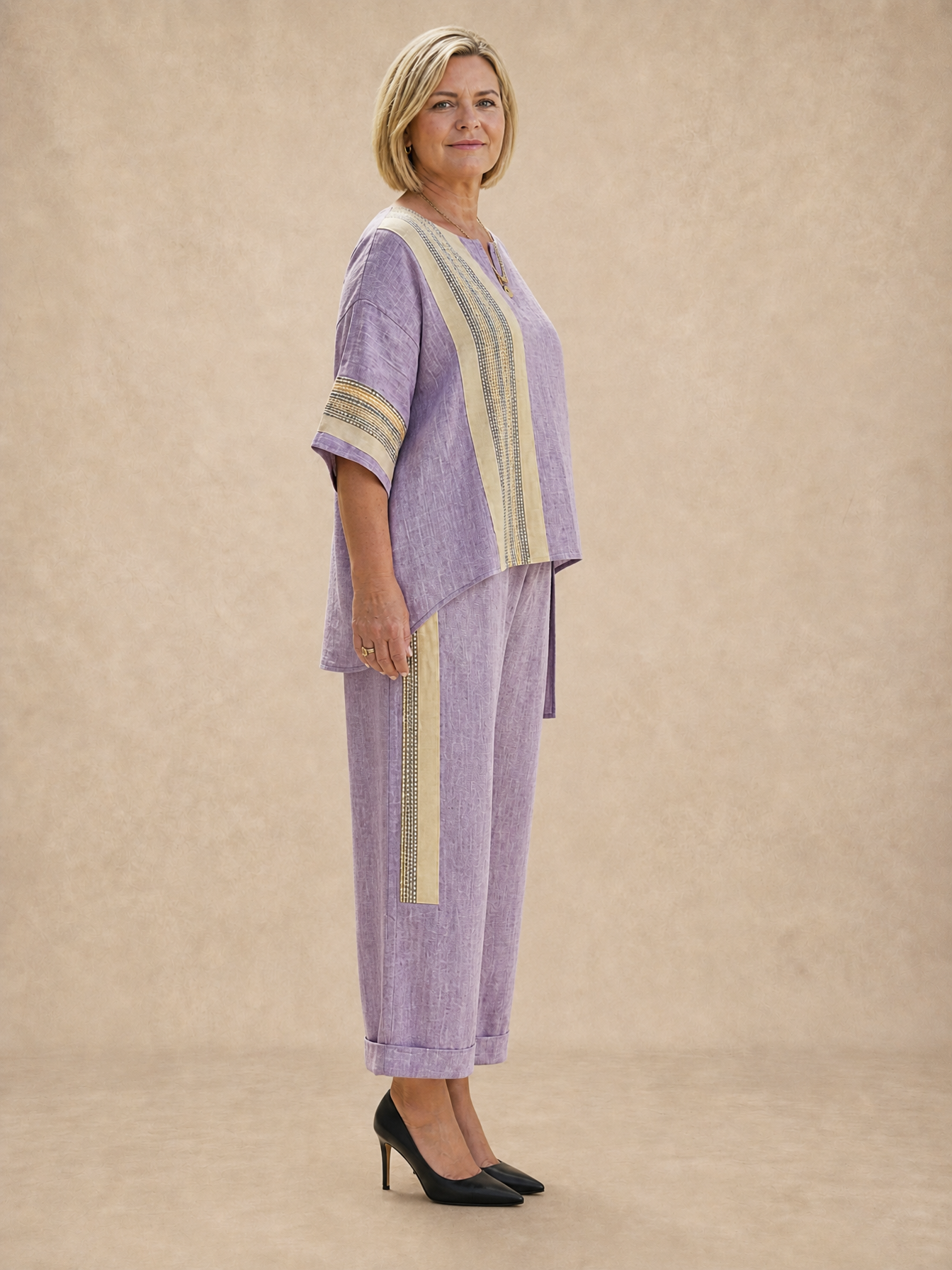 Daisy Boho Striped Set