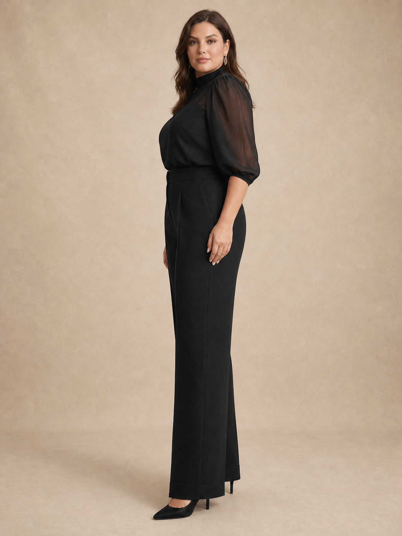 Katarzyna Sheer-Blouse Set