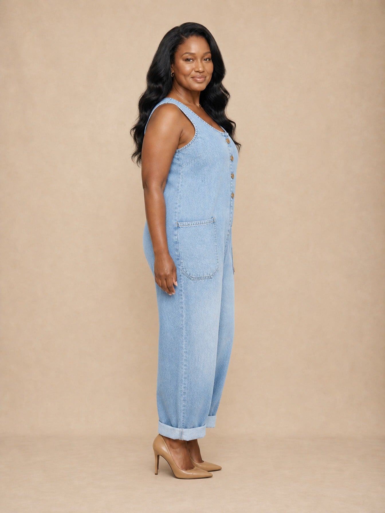 Ruth Washed Denim Overalls