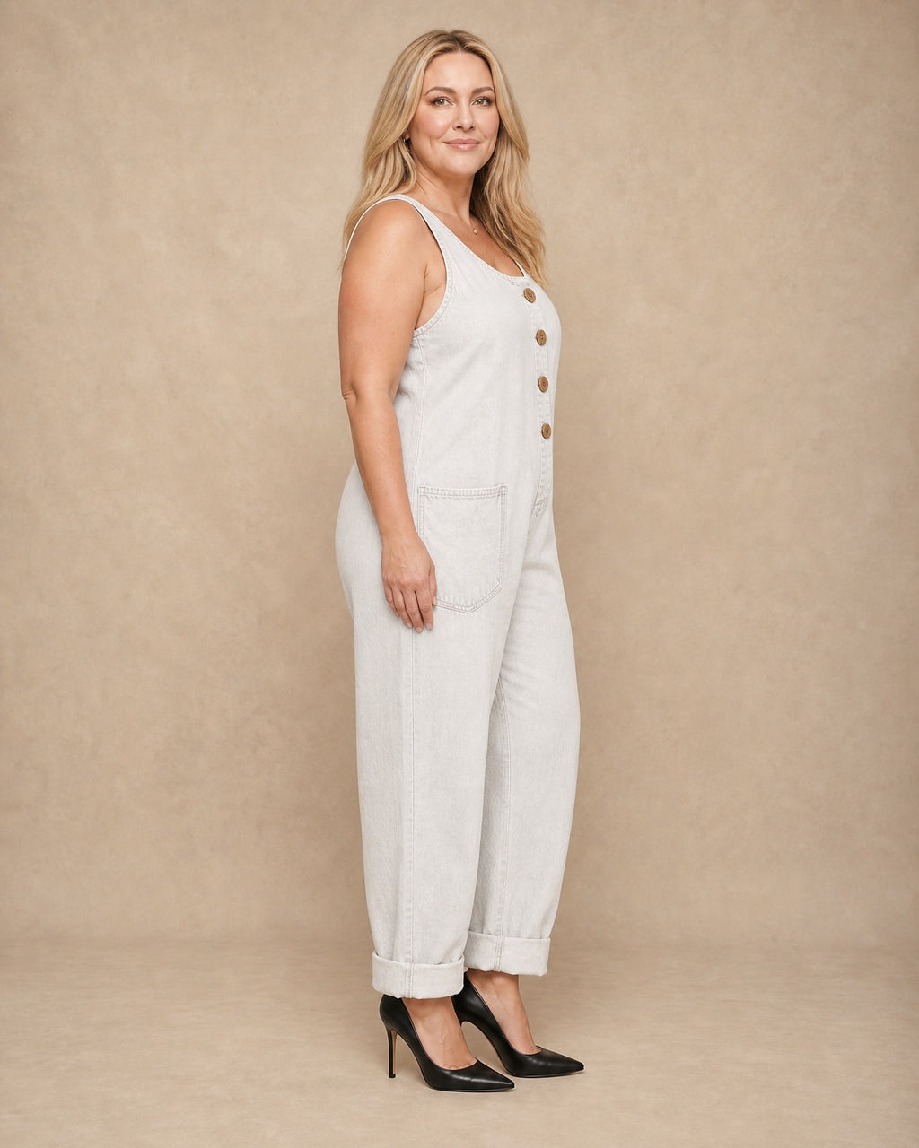Ruth Washed Denim Overalls