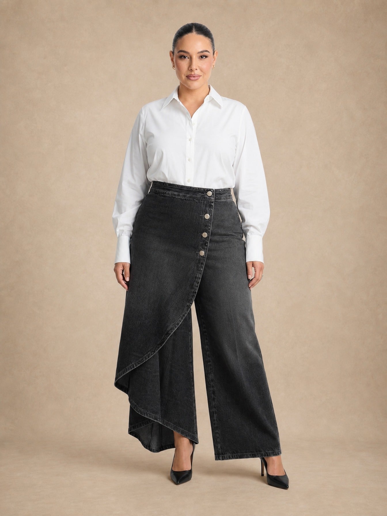Audrey Denim Wrap Trousers
