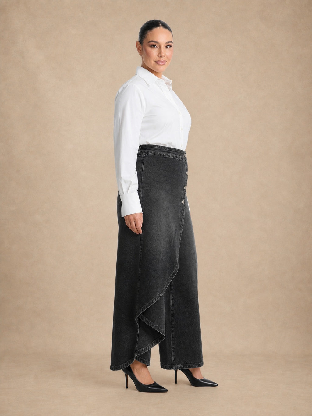 Audrey Denim Wrap Trousers