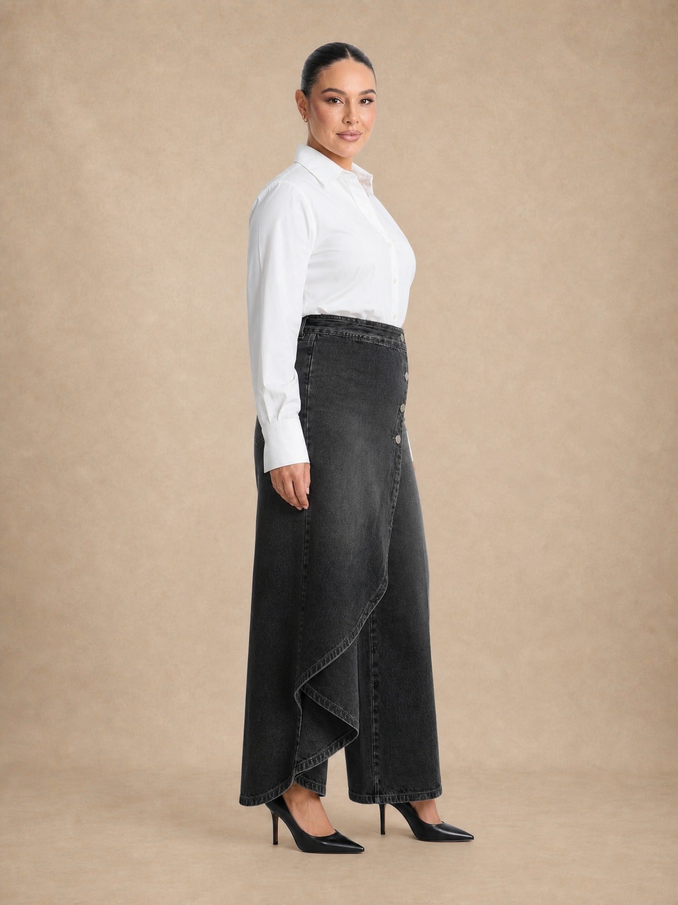 Audrey Denim Wrap Trousers