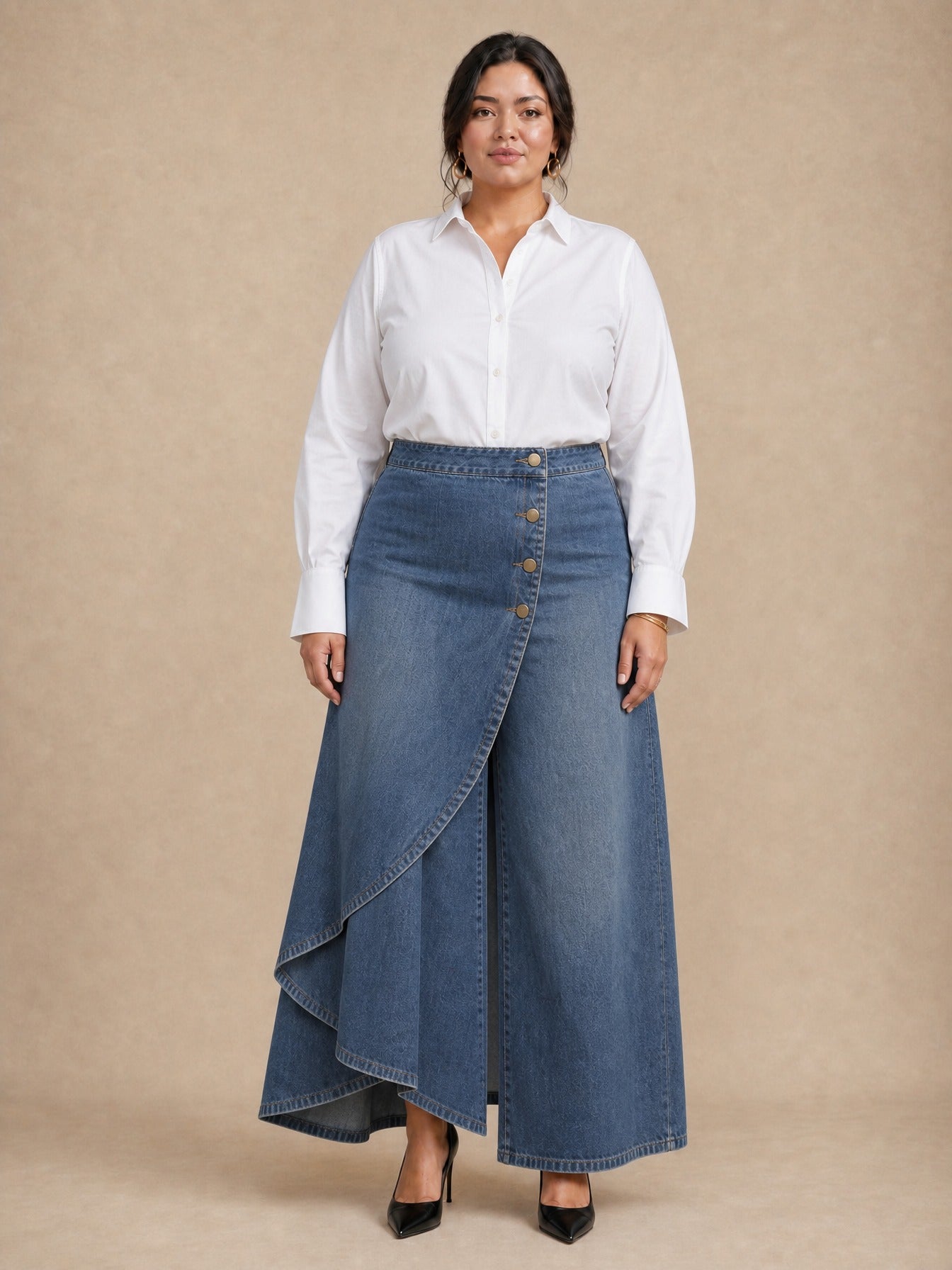 Audrey Denim Wrap Trousers