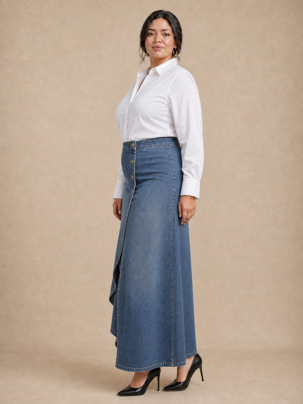 Audrey Denim Wrap Trousers