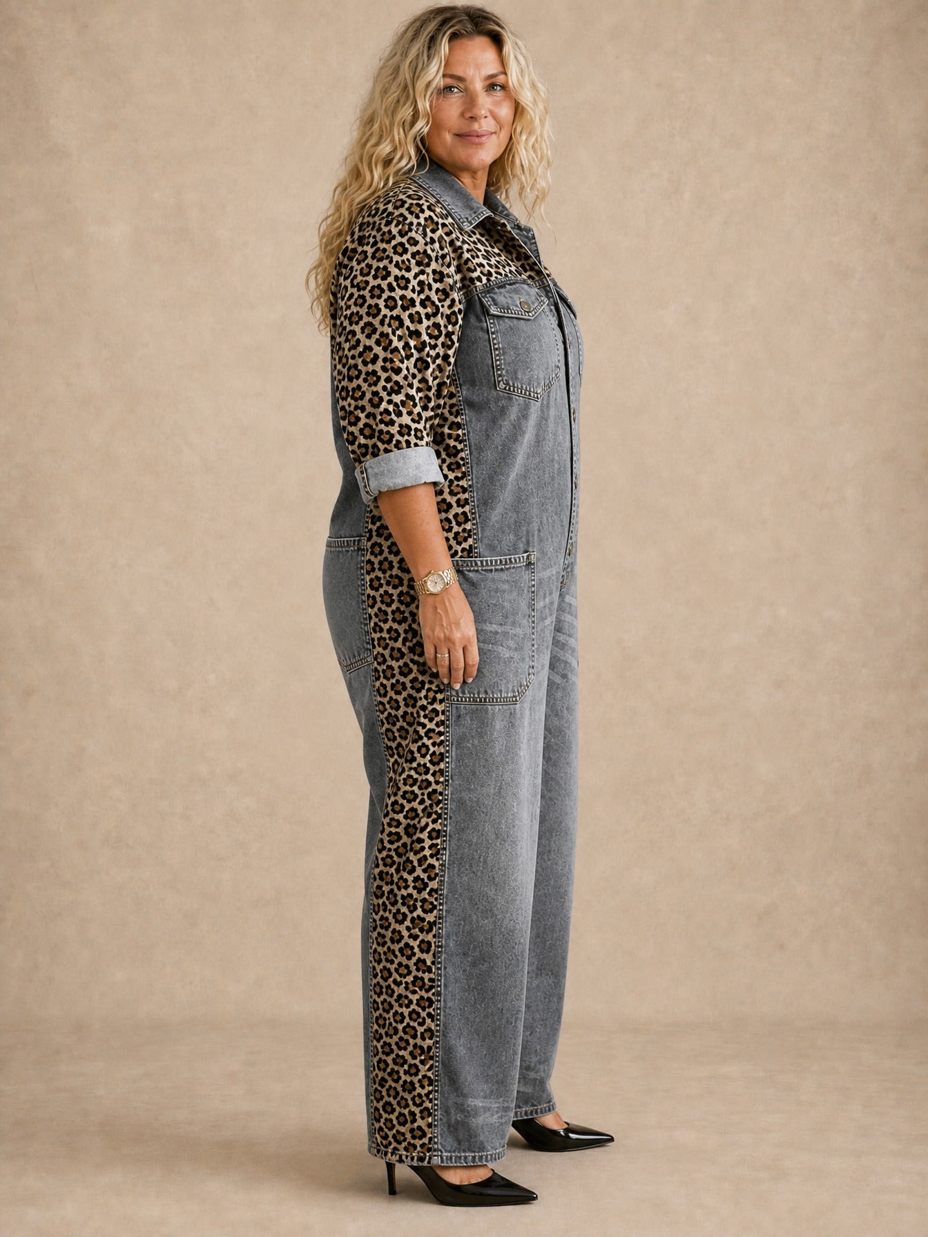 Amanda Denim Shirt Jumpsuit
