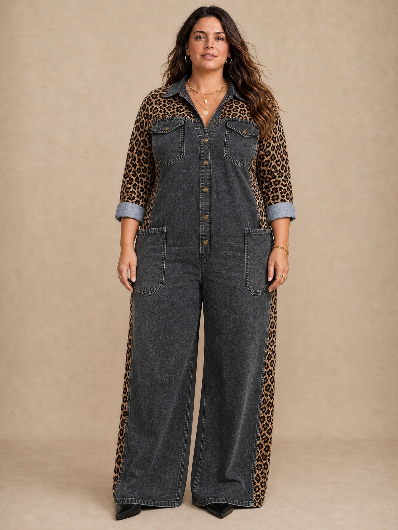 Amanda Denim Shirt Jumpsuit
