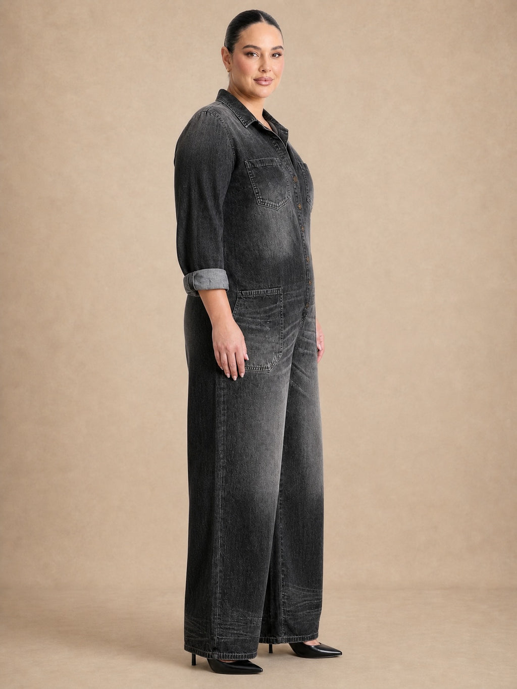 Lena Soft Denim Jumpsuit