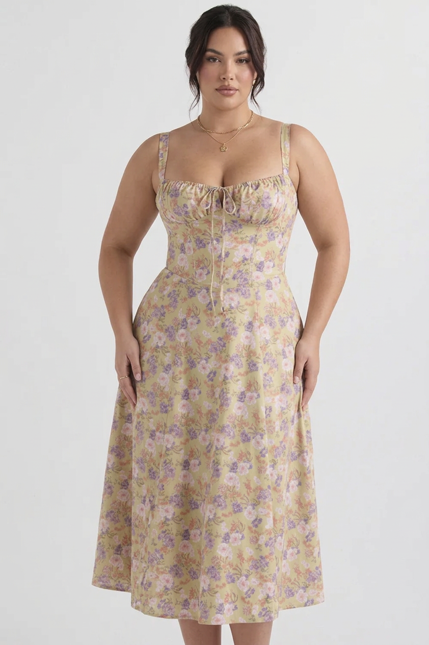 Amélie Corset Midi Dress