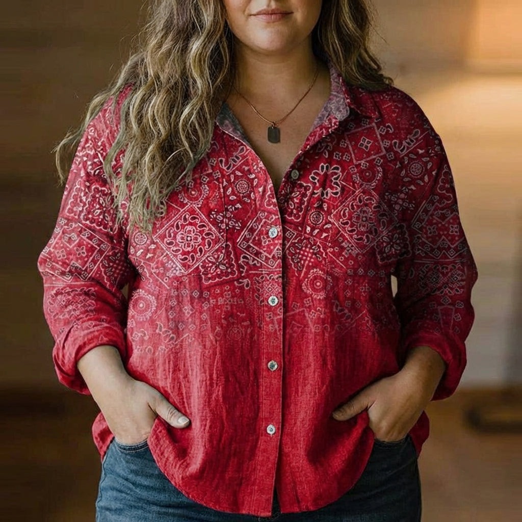 Rebecca Bohemian Print Blouse