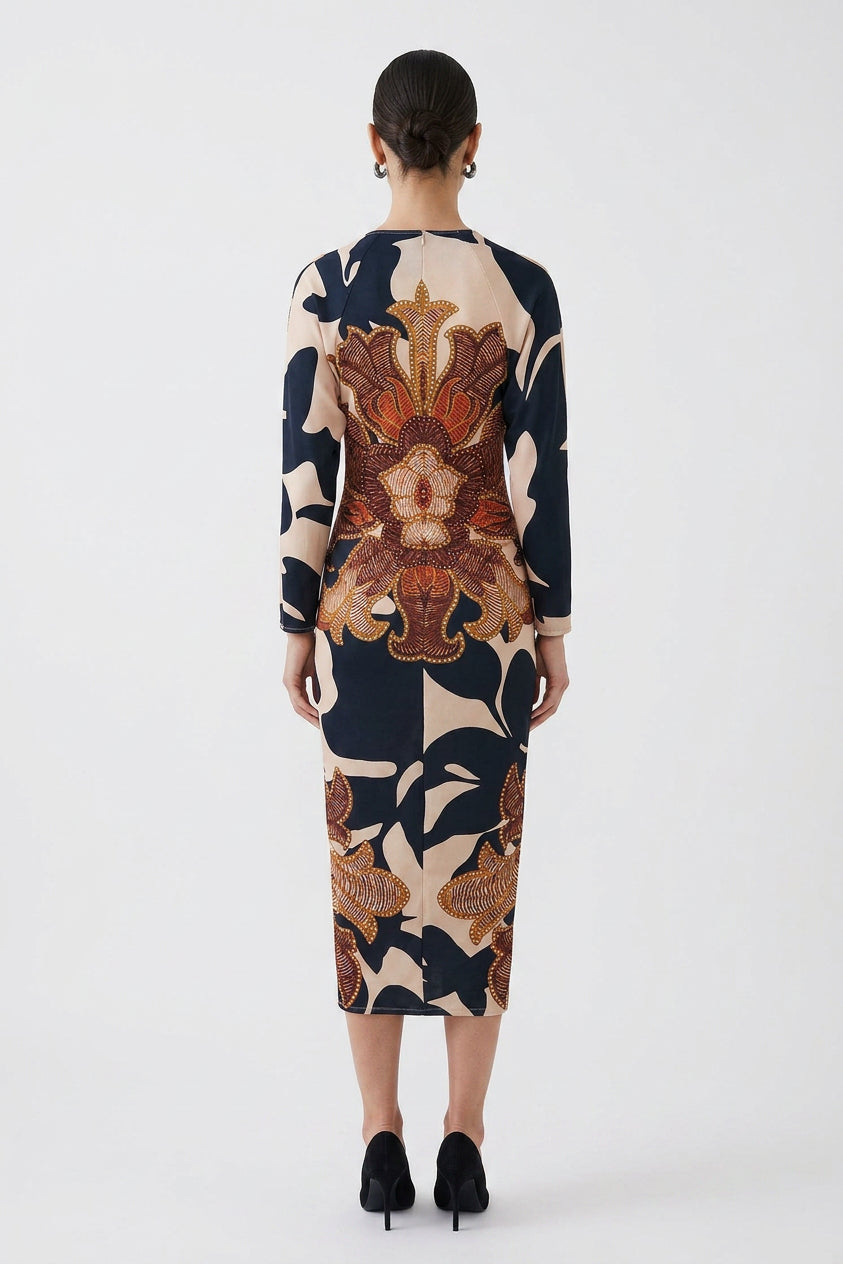 Eva Dolman Sleeve Midi Dress