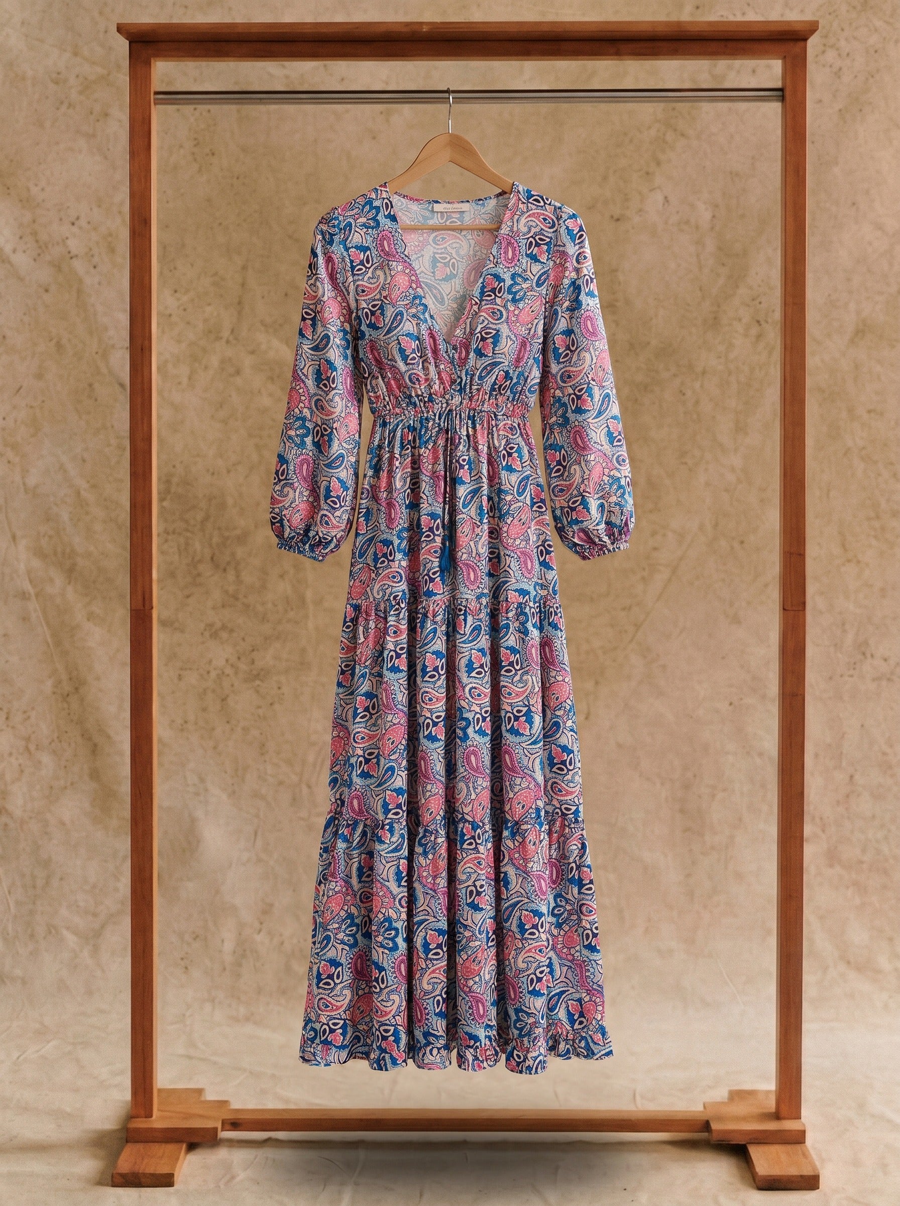 Josephine Tiered Maxi Dress in Painted Paisley