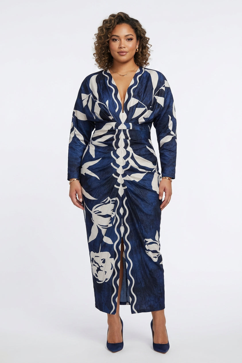 Eva Dolman Sleeve Midi Dress