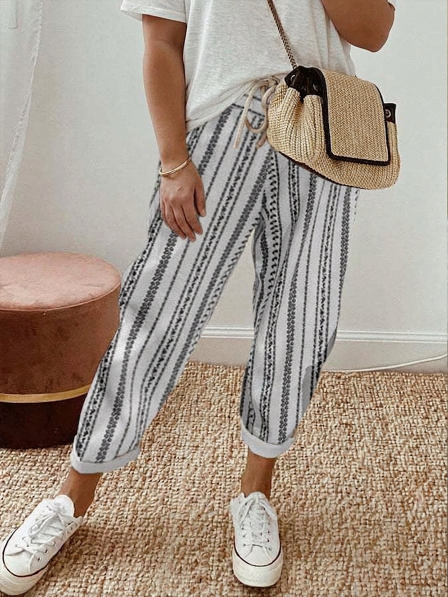 Elsoria Striped Relaxed Pants