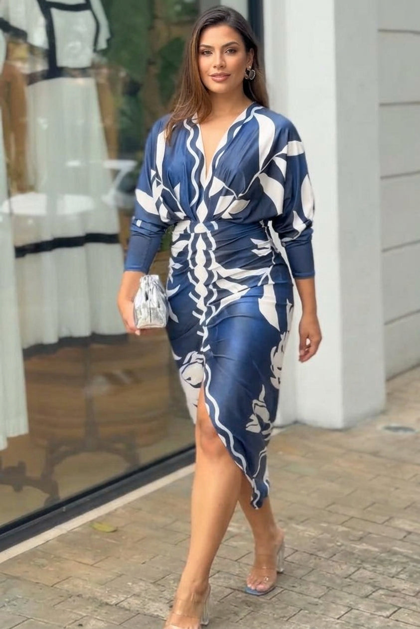 Eva Dolman Sleeve Midi Dress