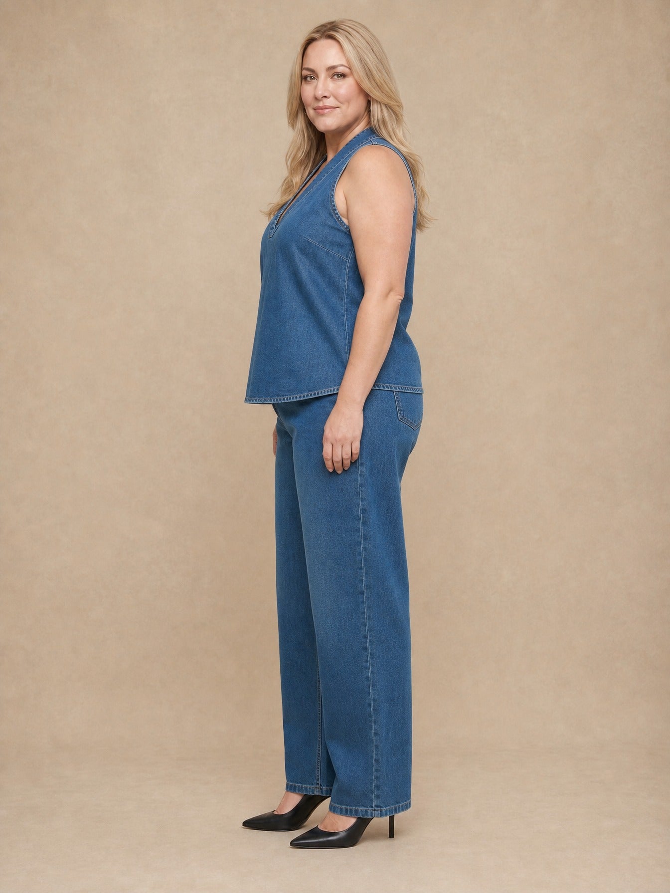 Ivy Denim Two-Piece Set
