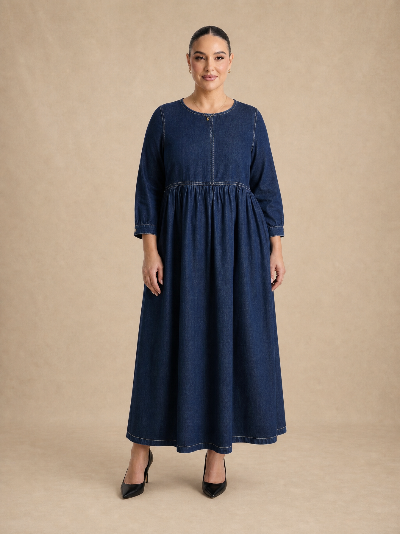 Melissa Long Sleeve Denim Dress
