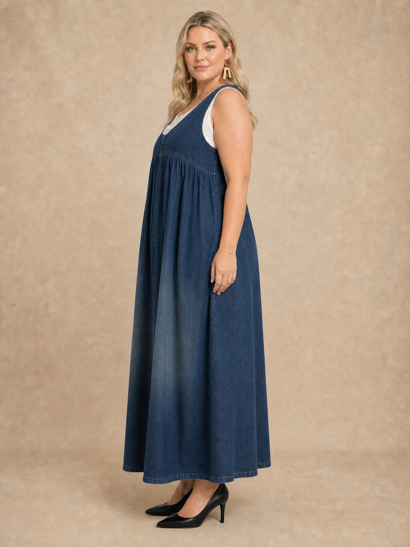 Karen Denim Maxi Dress
