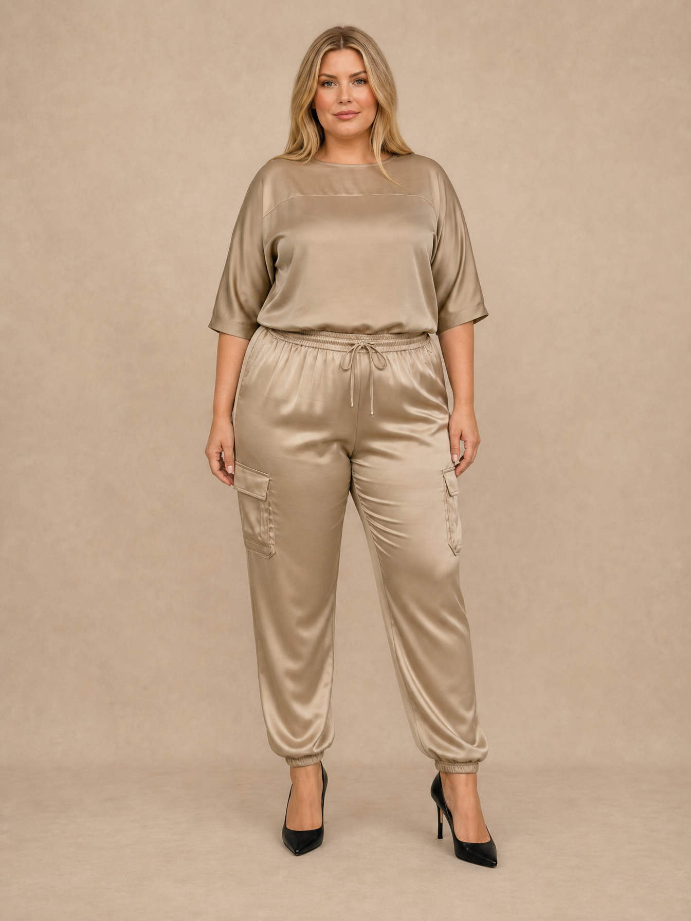 Clara Satin Cargo Set