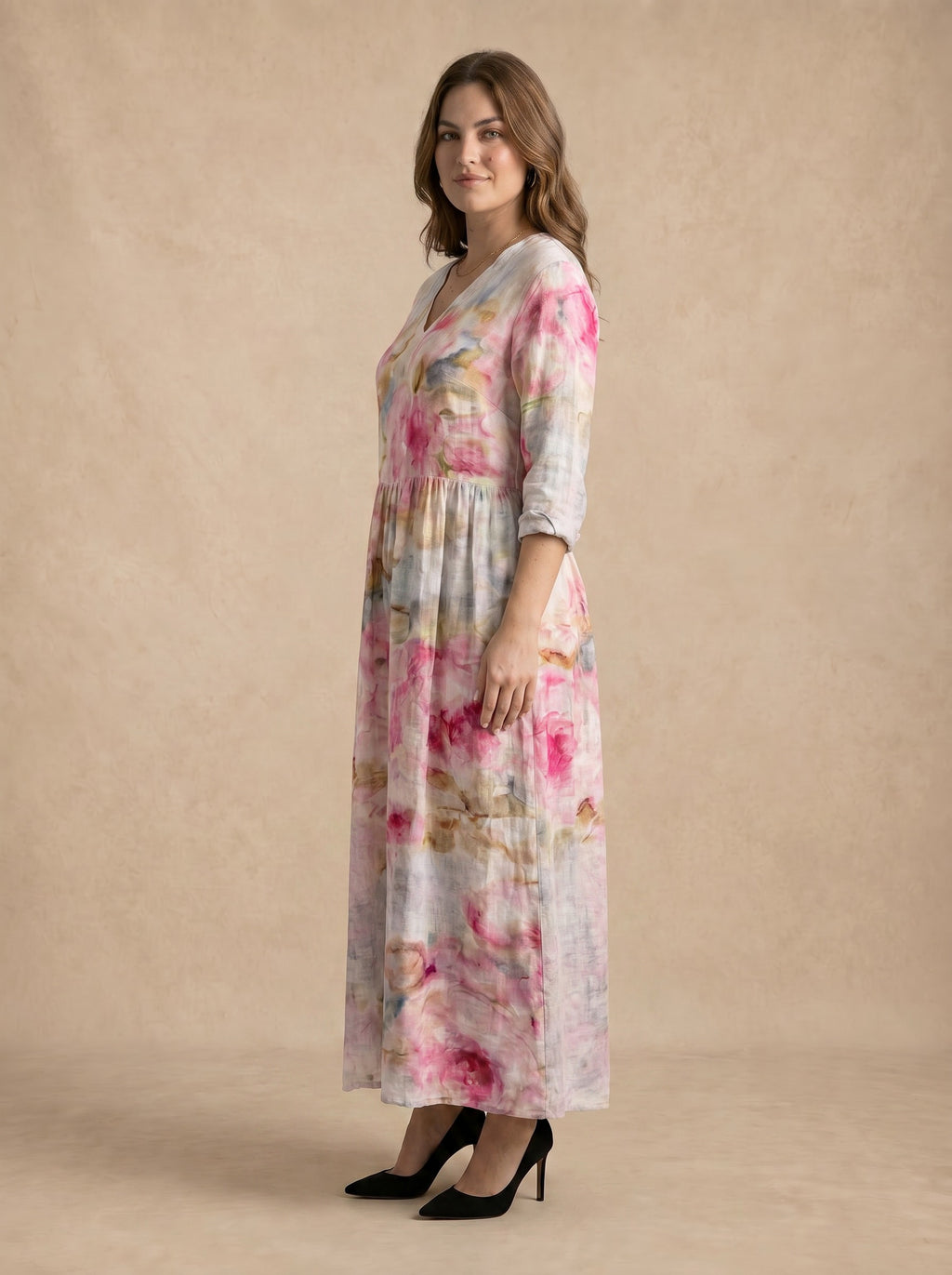 Rosabelle Watercolor Floral Maxi Dress
