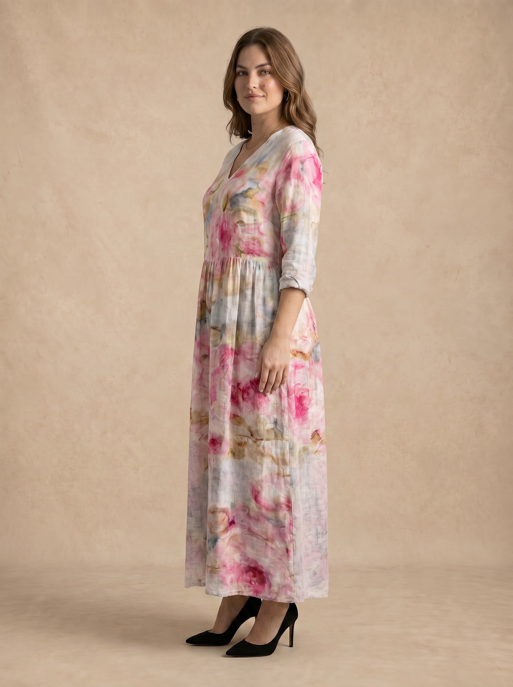 Rosabelle Watercolor Floral Maxi Dress