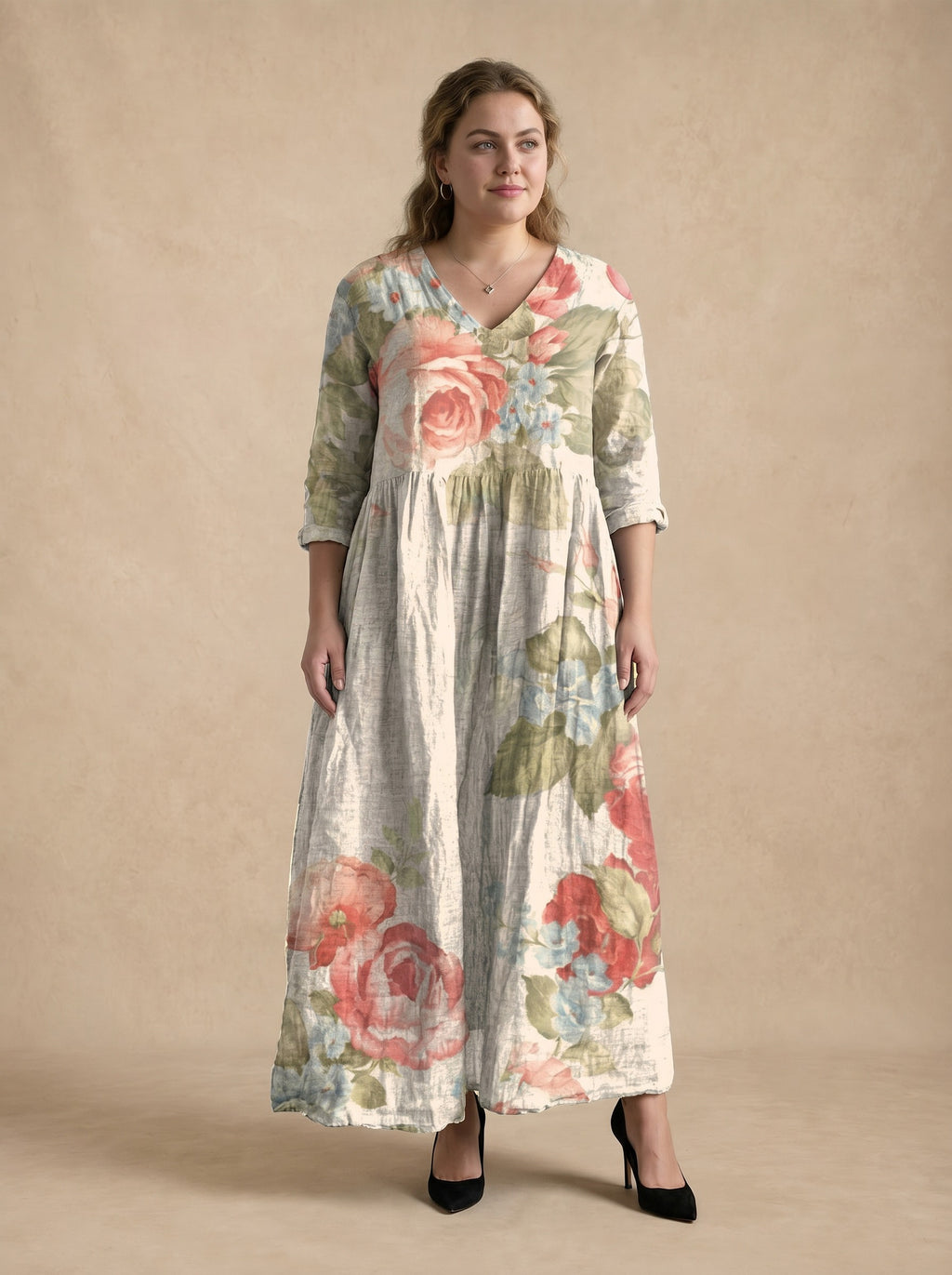 Elowen Blush Rose Maxi Dress