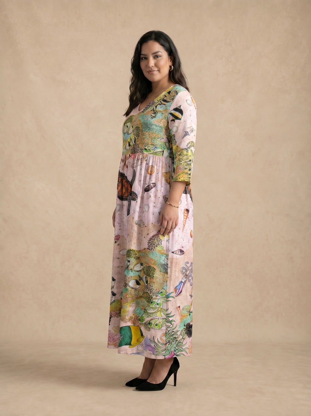 Marisella Sea Print Maxi Dress