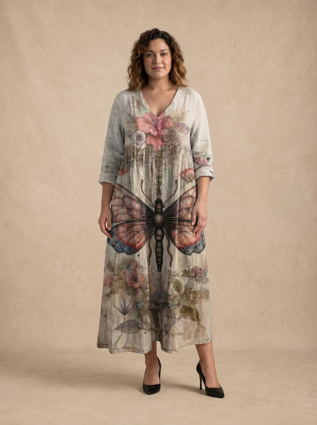 Seraphina Butterfly Print Maxi Dress