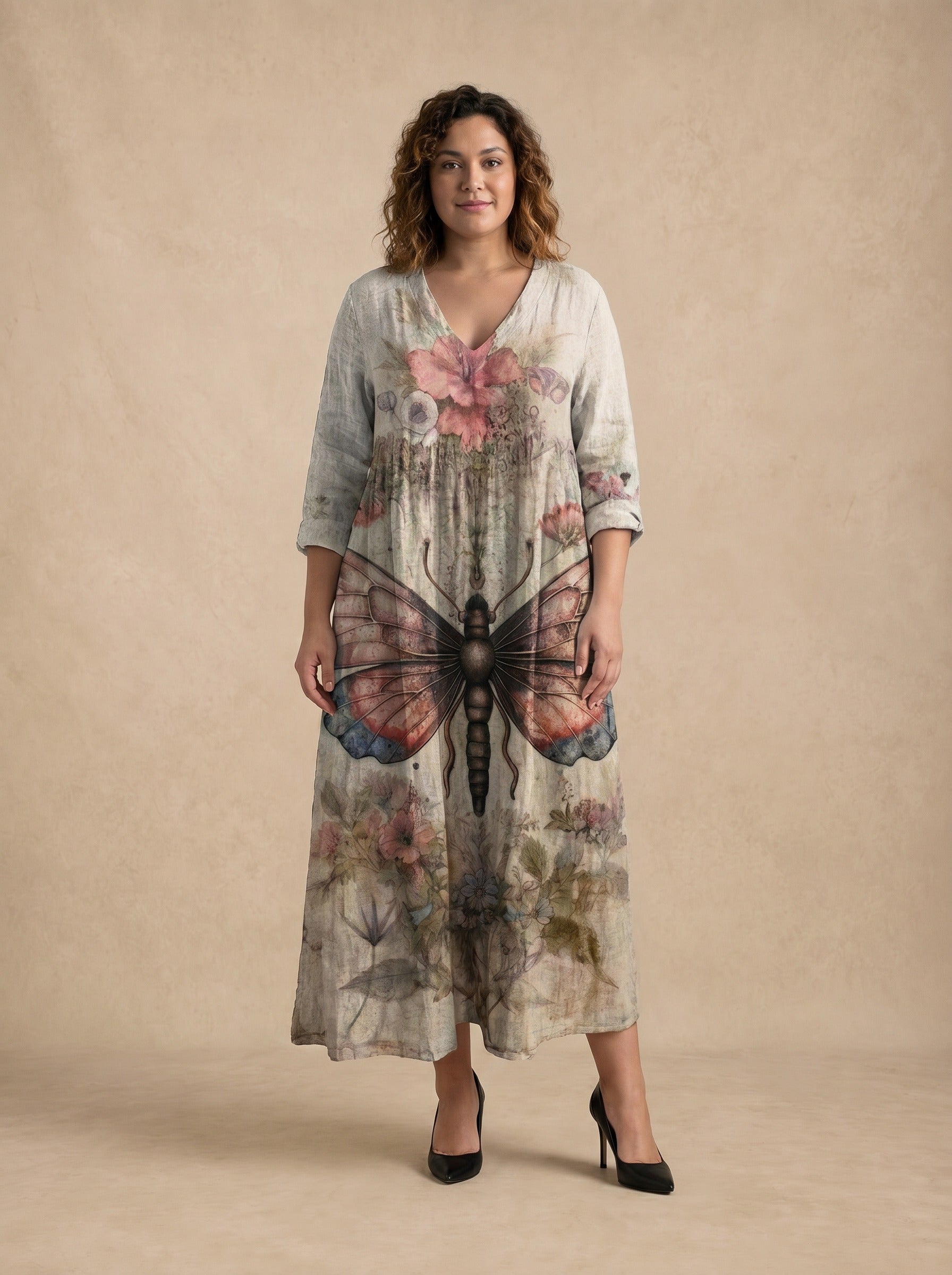 Seraphina Butterfly Print Maxi Dress