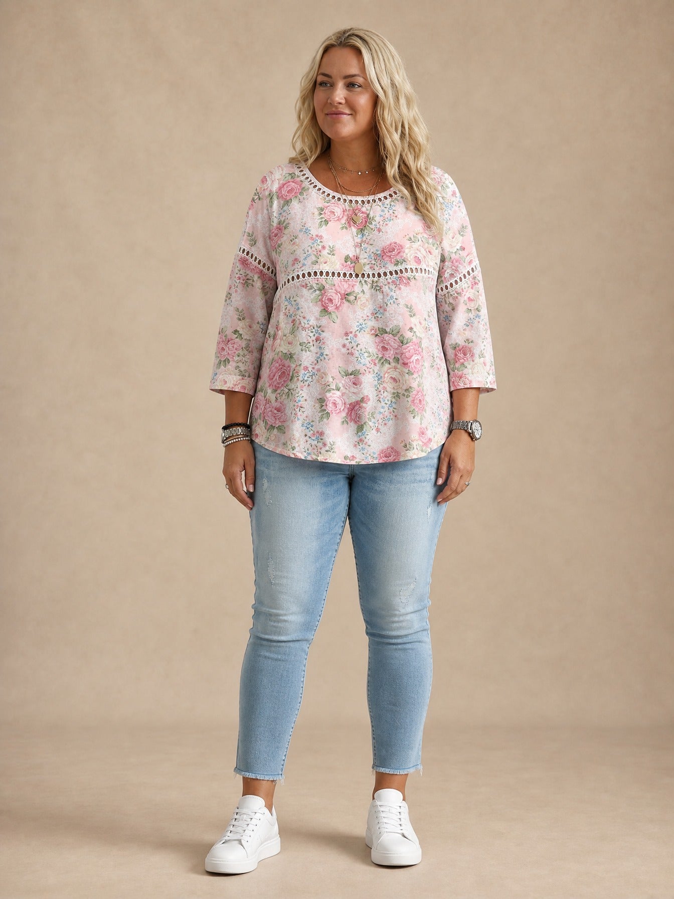 Brooklyn Floral Collar Denim Dress