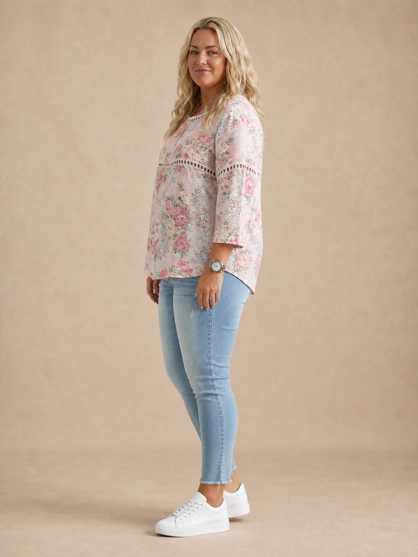 Brooklyn Floral Collar Denim Dress