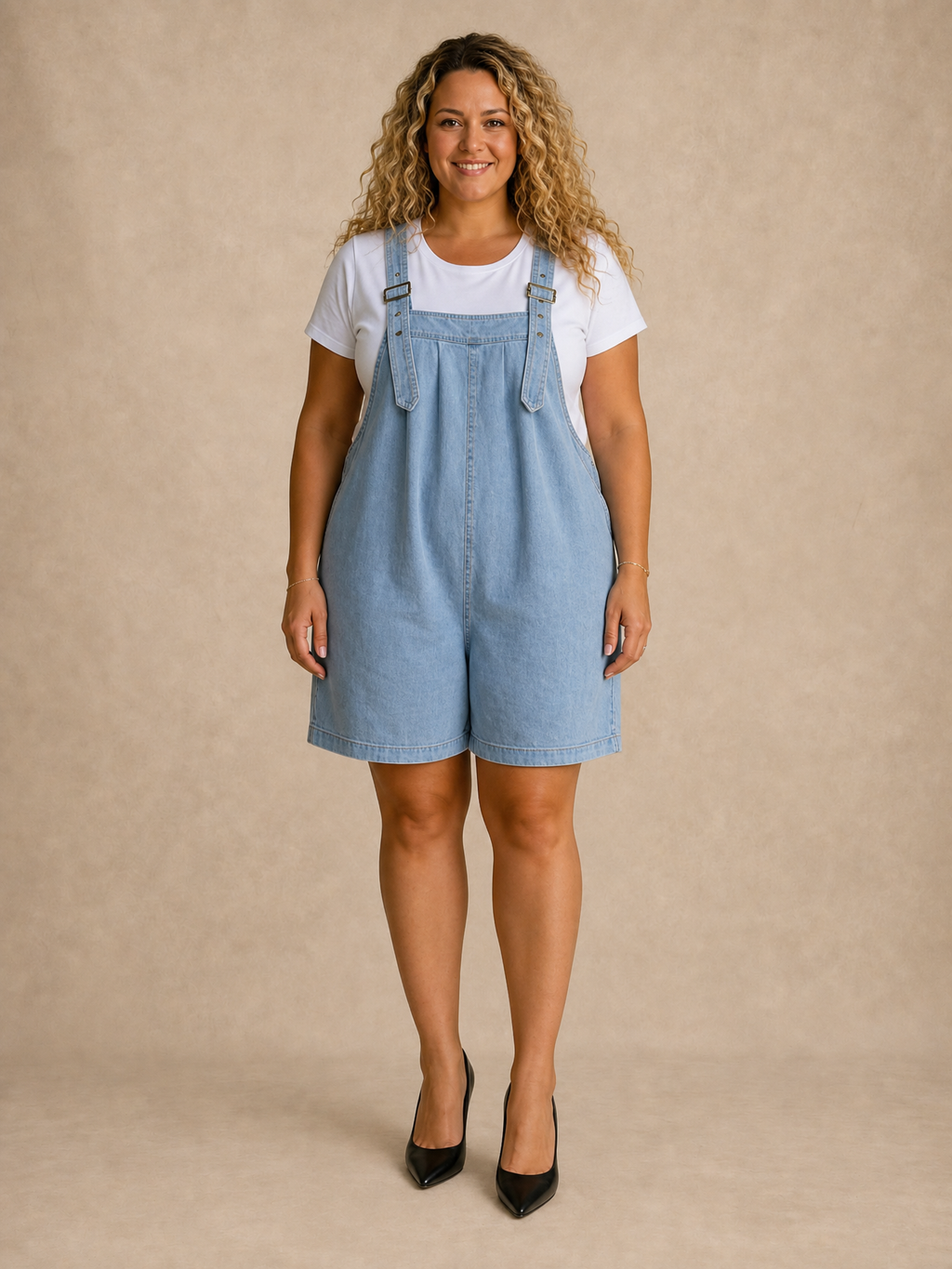 Clara Light Wash Denim Overalls