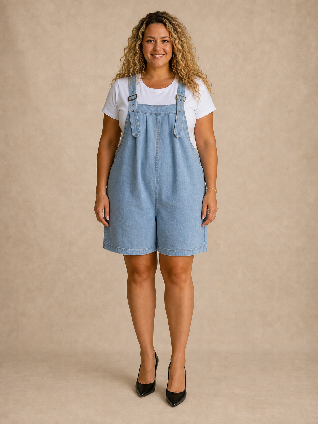 Clara Light Wash Denim Overalls