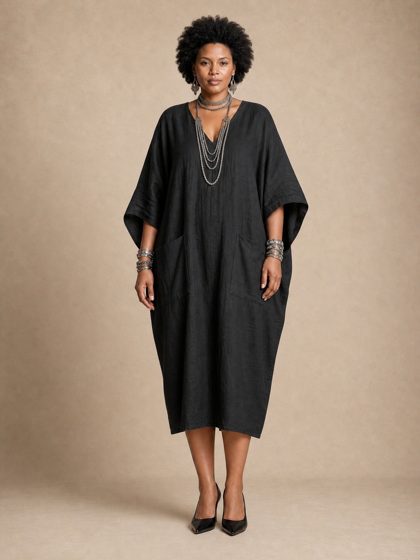 Kaia Relaxed Kaftan Maxi Dress