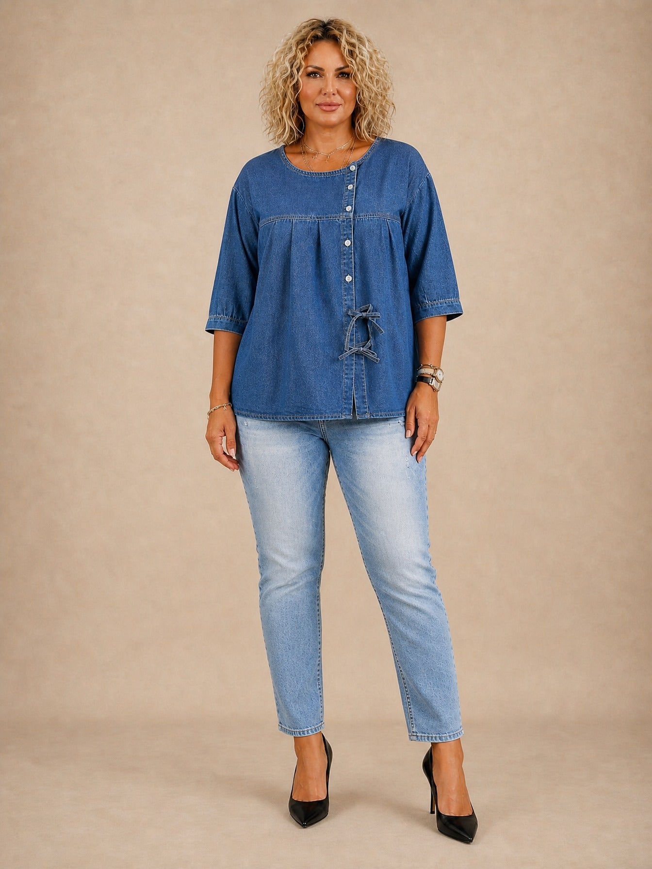Lily Loose Denim Blouse