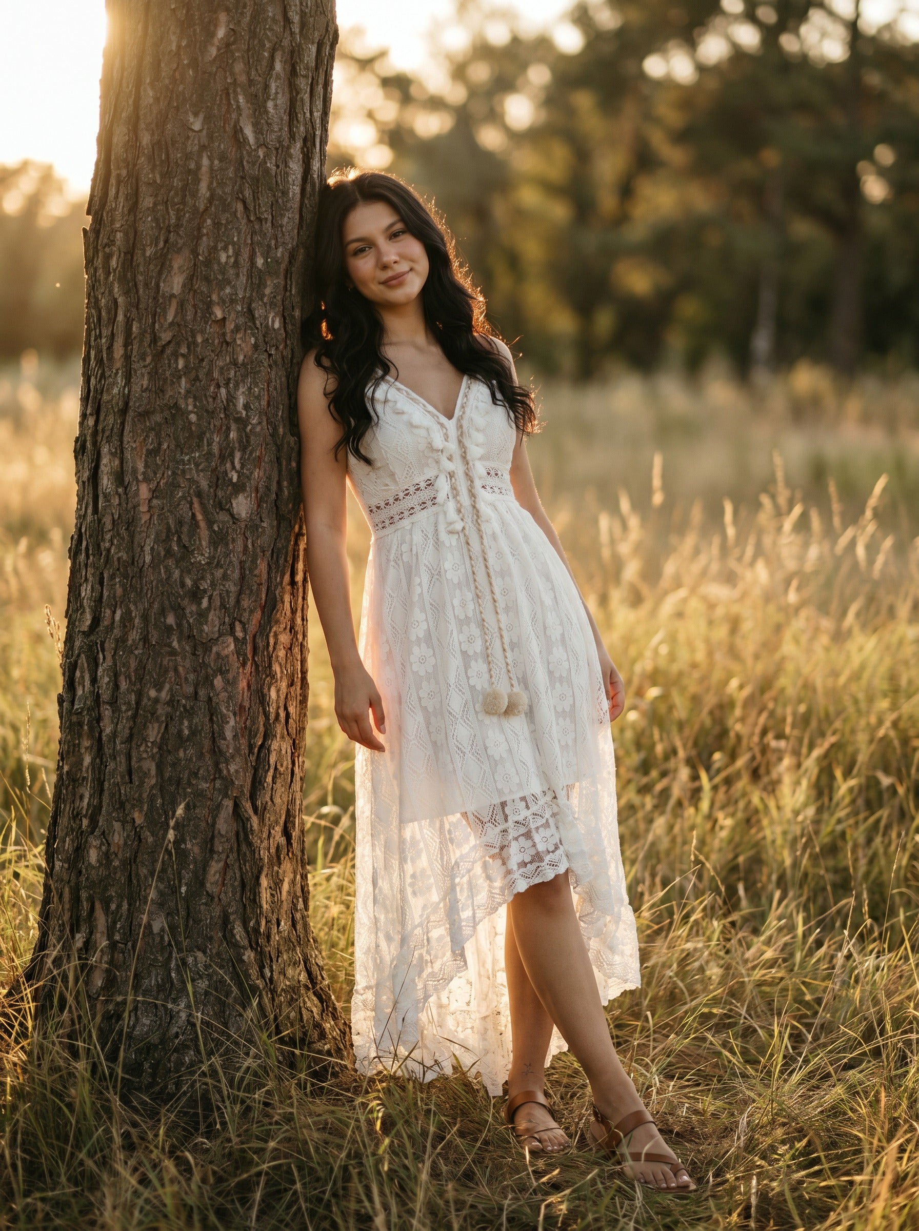 Seraphina Lace Maxi Dress in Vintage Whites