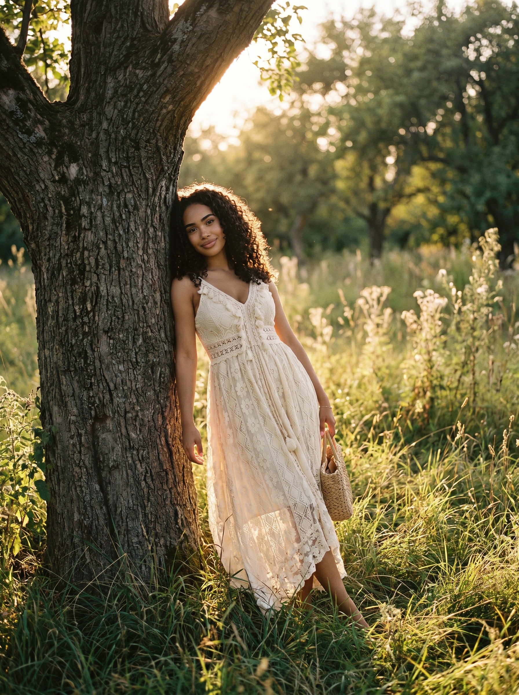 Seraphina Lace Maxi Dress in Vintage Whites