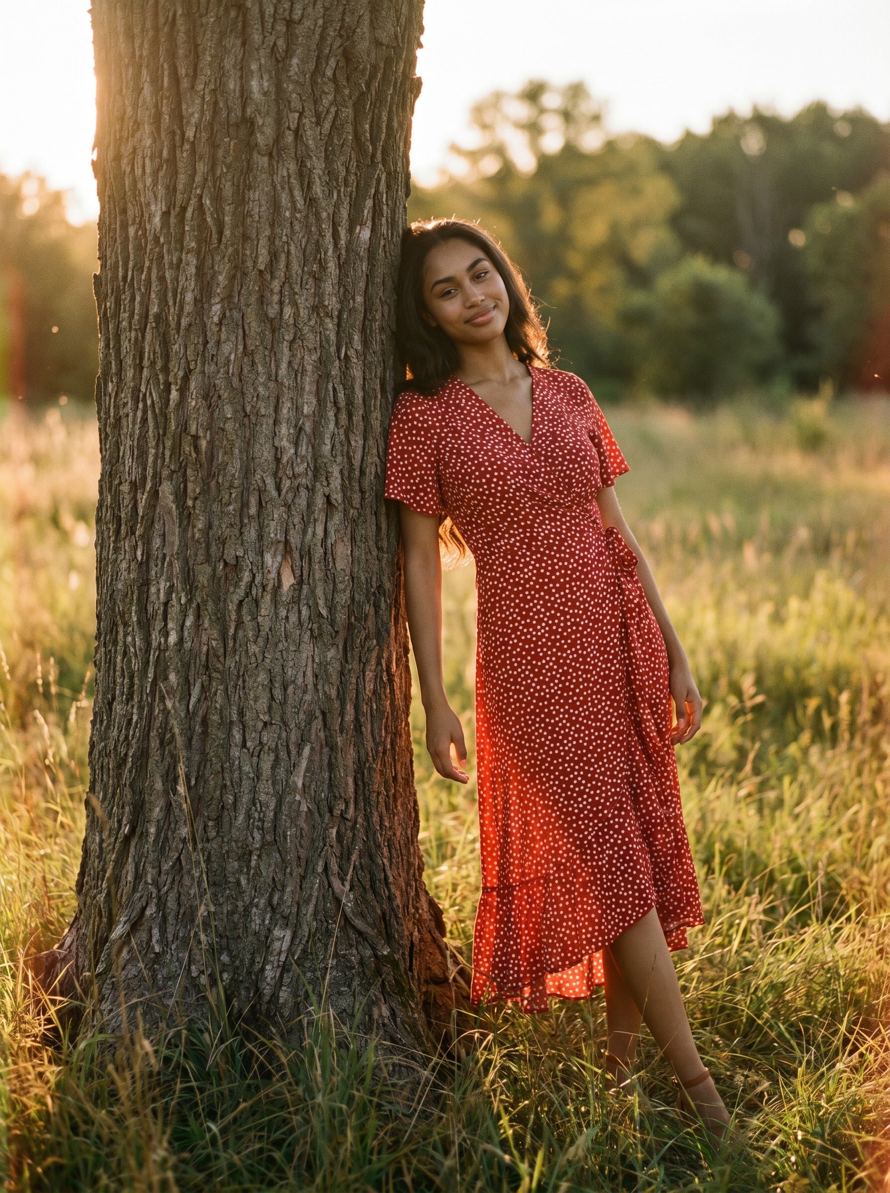Isadora Wrap Maxi Dress in Strawberry Fields