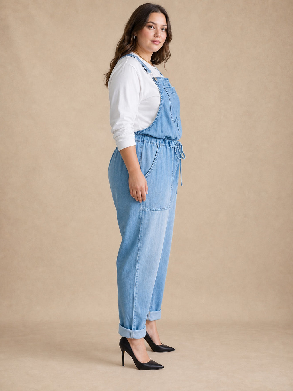 Grace Relaxed Denim Overalls