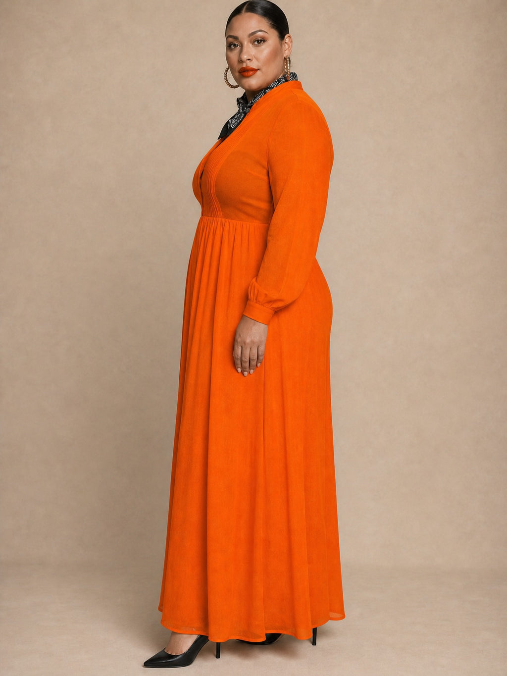 Celine Orange Maxi Dress