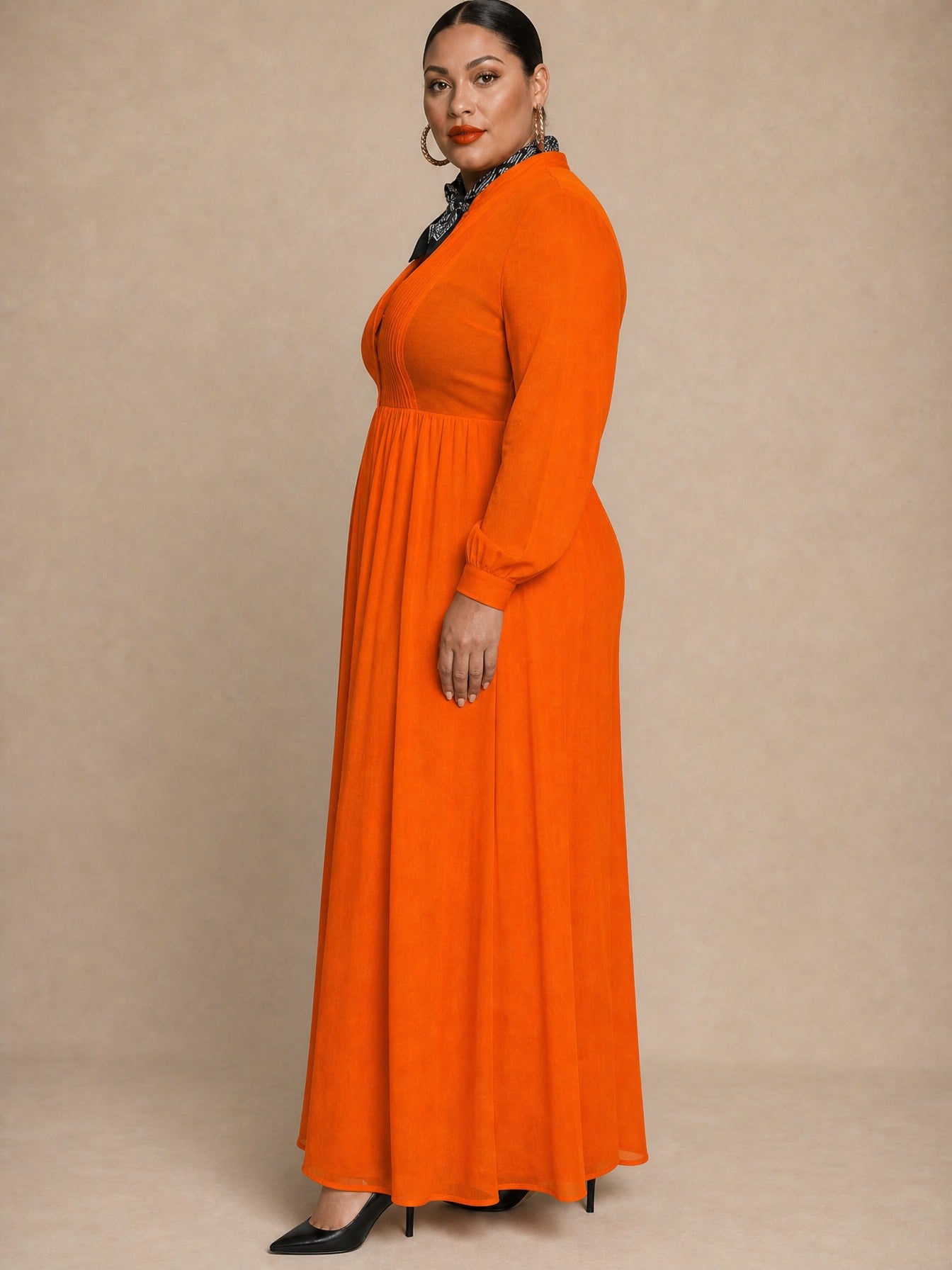Celine Orange Maxi Dress