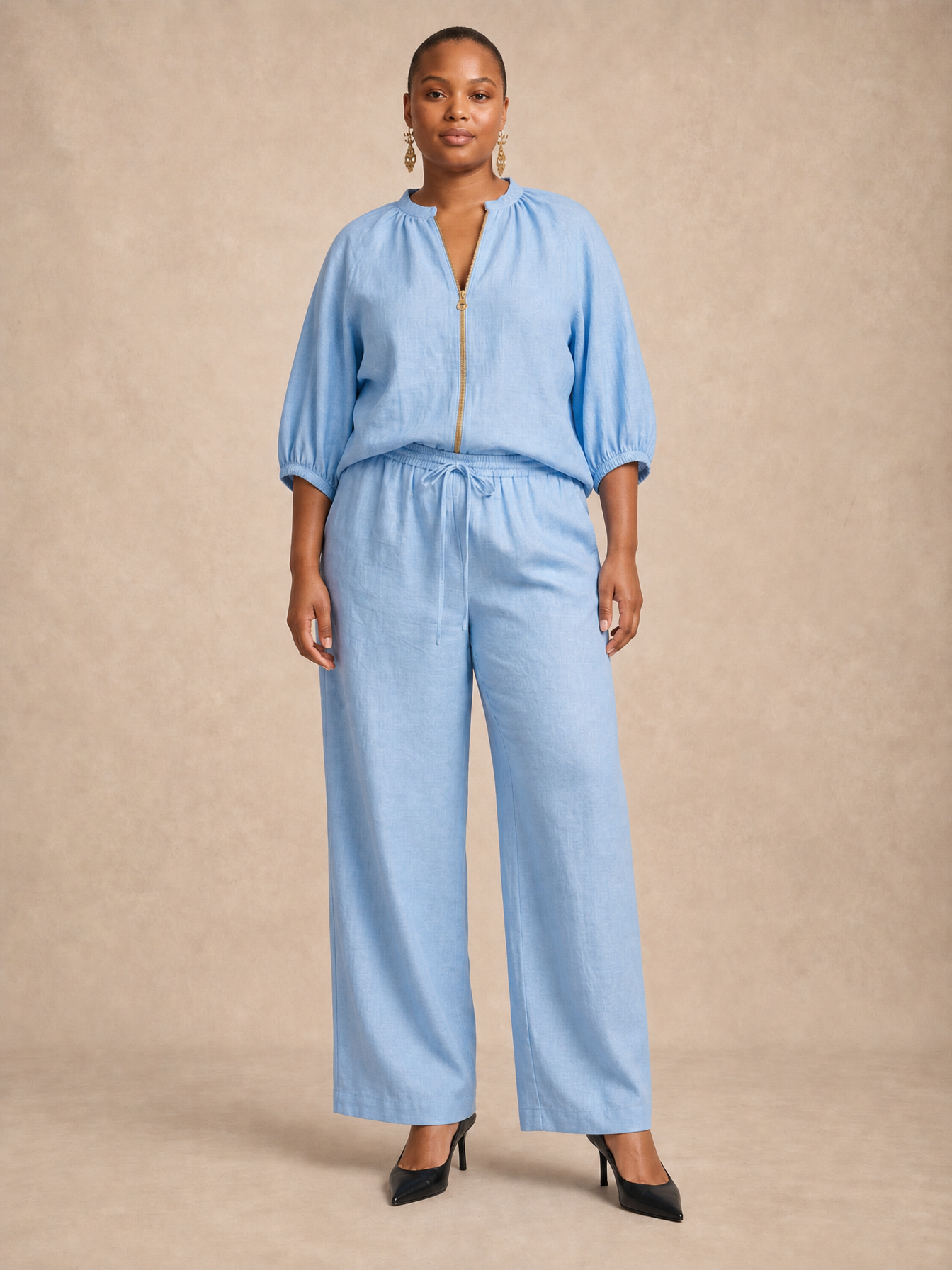 Adeline Casual Set with Zipper