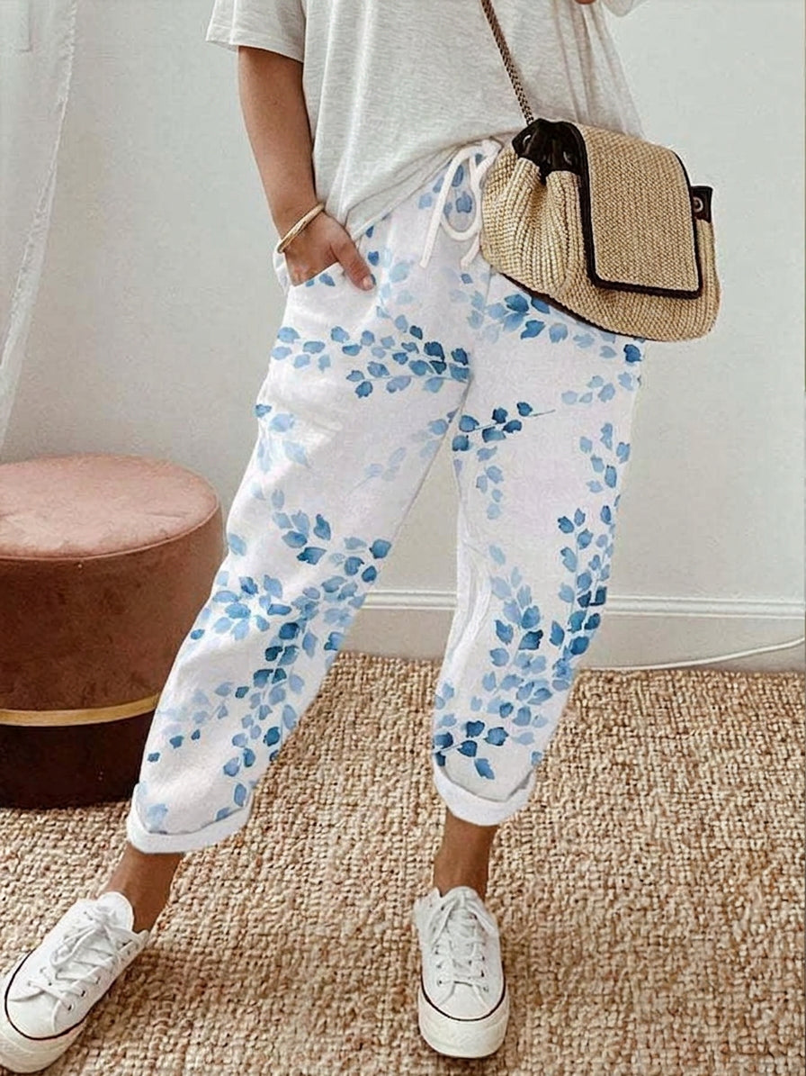 Azurelle Floral Relaxed Pants